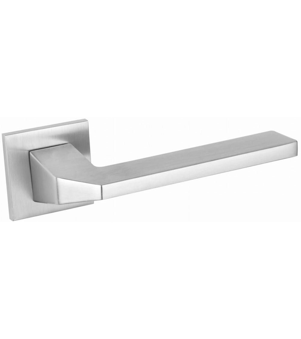 Satin chrome ETNA door handle design hardware
