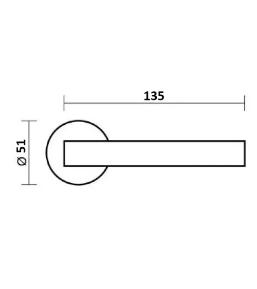 Polished chrome Line GIULIA door handle design handle