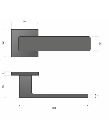 Polished Chrome Door Handle Line Imperia - designer handle