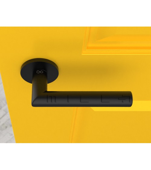 Black Door Handle Line Ronda Round - designer handle