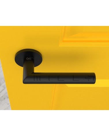 Black Door Handle Line Ronda Round - designer handle