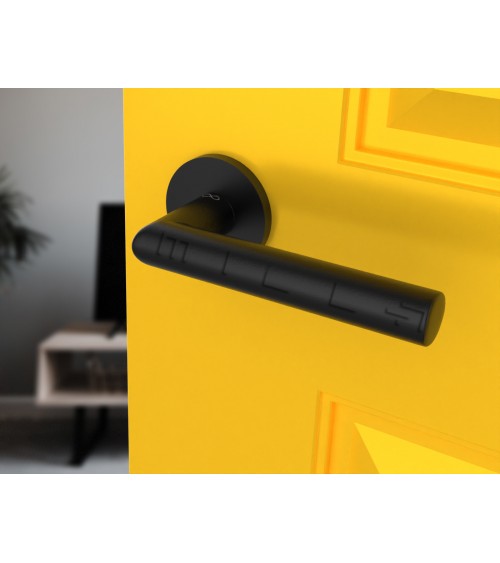 Black Door Handle Line Ronda Round - designer handle