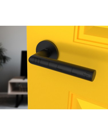 Black Door Handle Line Ronda Round - designer handle