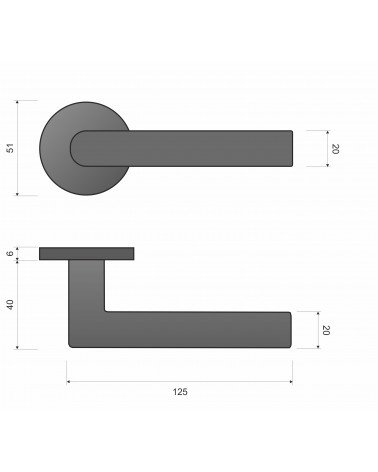 Classic Door Handle Line Ronda Round - designer handle