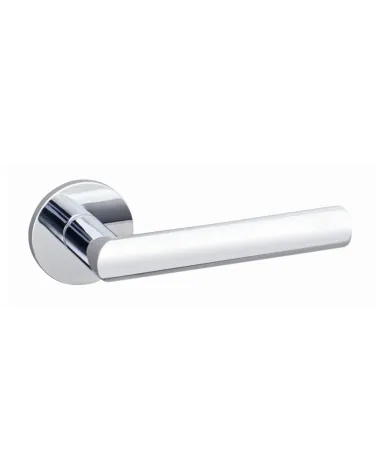 Polished Chrome Door Handle Line Ronda Round - designer handle