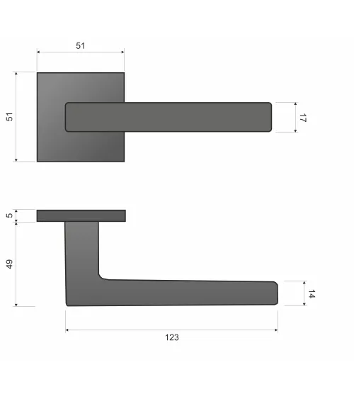 Line STELLA Q Door Handle - designer ironmongery