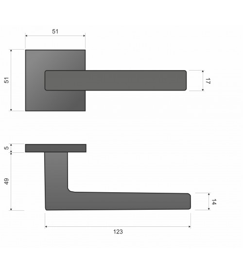 Door Handle Line STELLA Q - designer ironmongery
