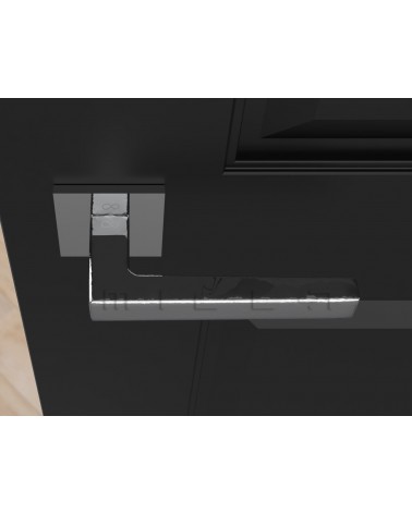 Polished Chrome Door Handle Line STELLA Q - designer handle