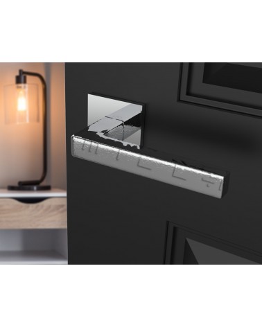 Polished Chrome Door Handle Line STELLA Q - designer handle