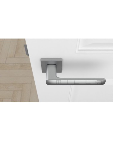 Line STELLA Q Brushed Chrome Door Handle - designer handle