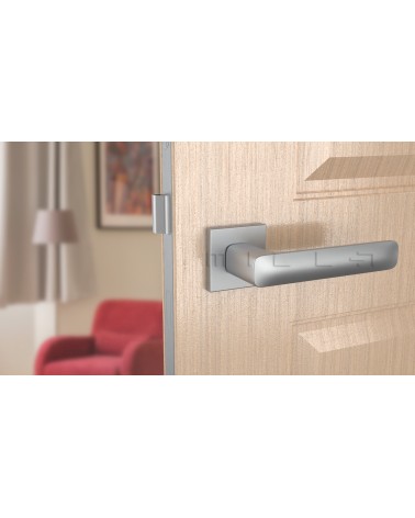 Line STELLA Q Brushed Chrome Door Handle - designer handle