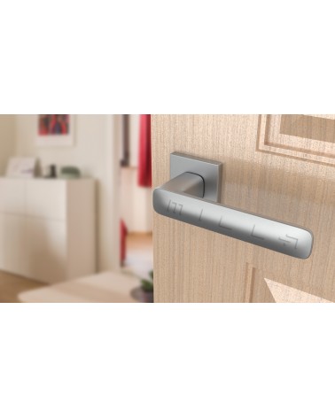 Line STELLA Q Brushed Chrome Door Handle - designer handle