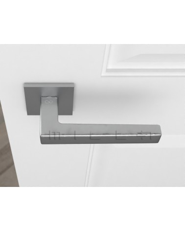 Line STELLA Q Brushed Chrome Door Handle - designer handle