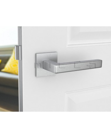 Line STELLA Q Brushed Chrome Door Handle - designer handle