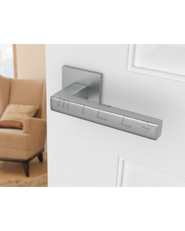 Line STELLA Q Brushed Chrome Door Handle - designer handle
