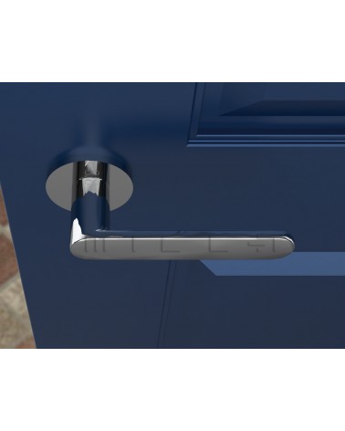 Classic Line Venus door handle designer handle top view mounted on a door