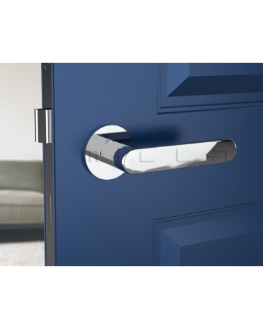 Classic Line Venus door handle designer handle with latch mounted on a door