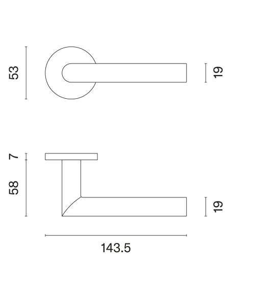 ARABIS round plate door handle designer handle colour 4