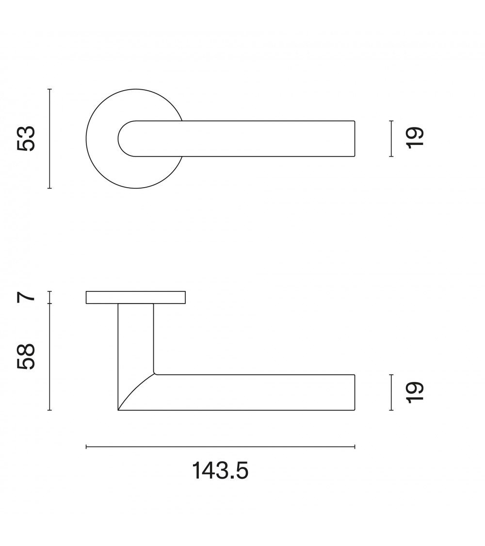 ARABIS round plate door handle designer handle colour 4