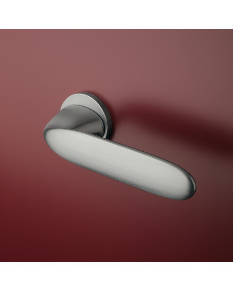 PEONIA round plate door handle design handle mounted on a door 2