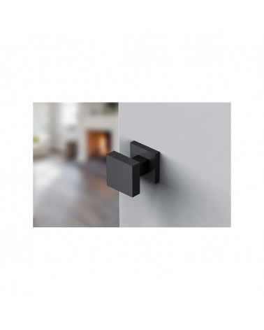 Modern square CO AEGIS door knob in zamak - designer handle