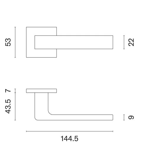 SULLA square plate door handle design handle colour 5