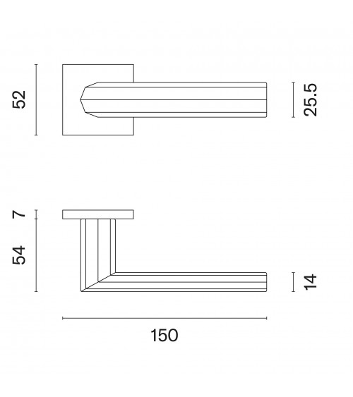 FRESIA square plate door handle design handle colour 1