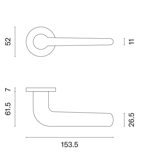 AZALIA round plate door handle design handle colour 4