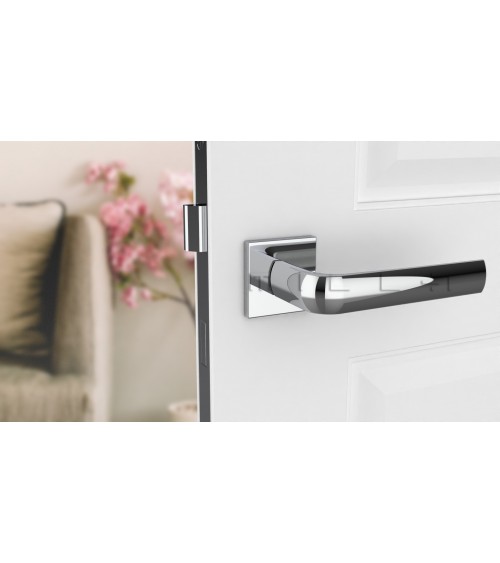 MELA square plate door handle designer ironmongery colour 1