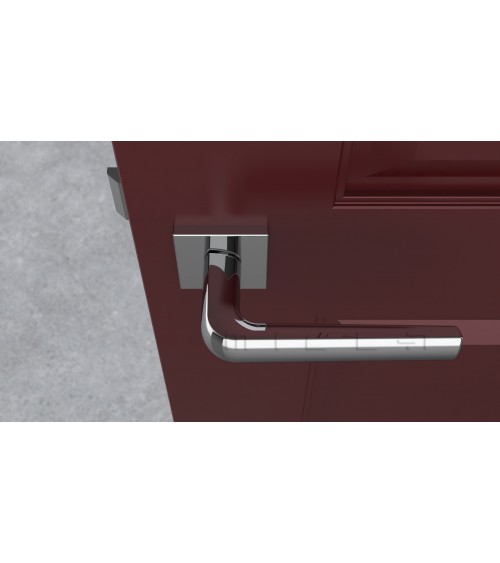 MELA square plate door handle designer ironmongery colour 1