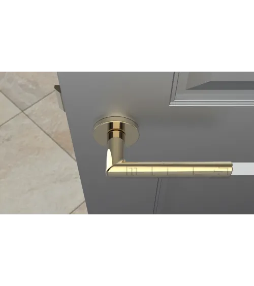 SILENA round plate door handle designer handle colour 3
