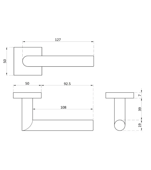 ARABIS zamak door handle design handle