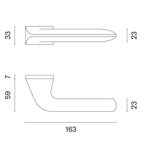 GLADIOLA rectangular plate door handle design handle colour 4