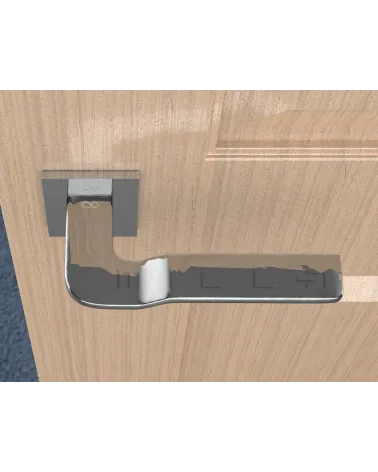 LINE BALI square plate door handle design colour 1 on door 2