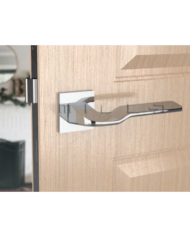 LINE BALI square plate door handle design hardware colour 1 on door 2 open