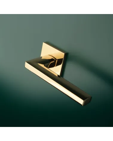 PYROLA square plate door handle design hardware mounted on door