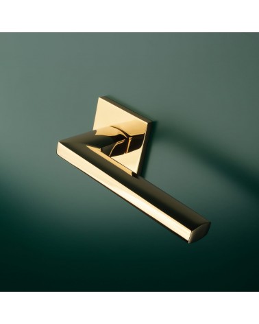 PYROLA square plate door handle design hardware mounted on door