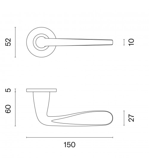 HIACYNTA round plate door handle designer handle colour 1