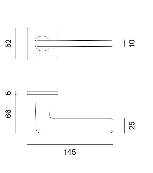 SETIA square plate door handle design hardware colour 5