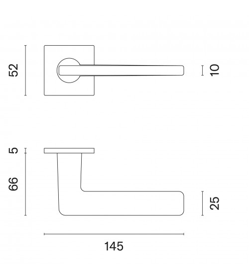 SETIA square plate door handle design hardware colour 5