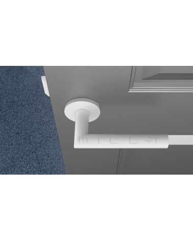 ARABIS zamak door handle designer handle top view mounted on a door