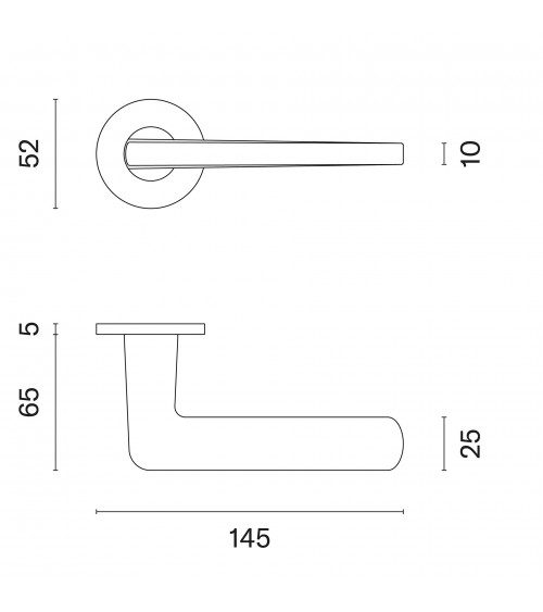 LIRA zamak door handle design handle colour 4