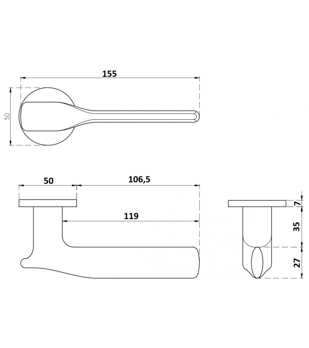 ORCHIDE zamak door handle design handle colour 3
