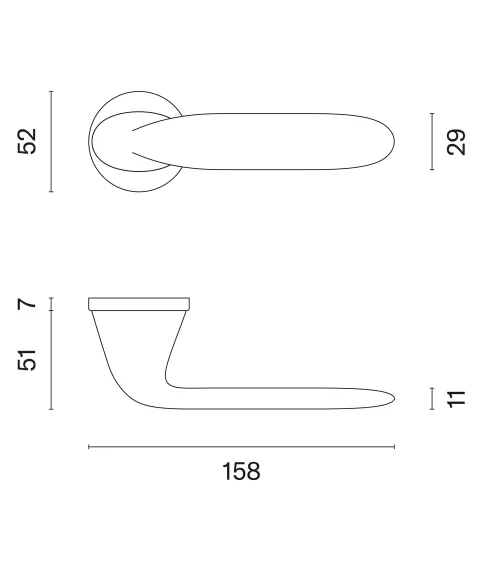 PEONIA zamak door handle design handle colour 1