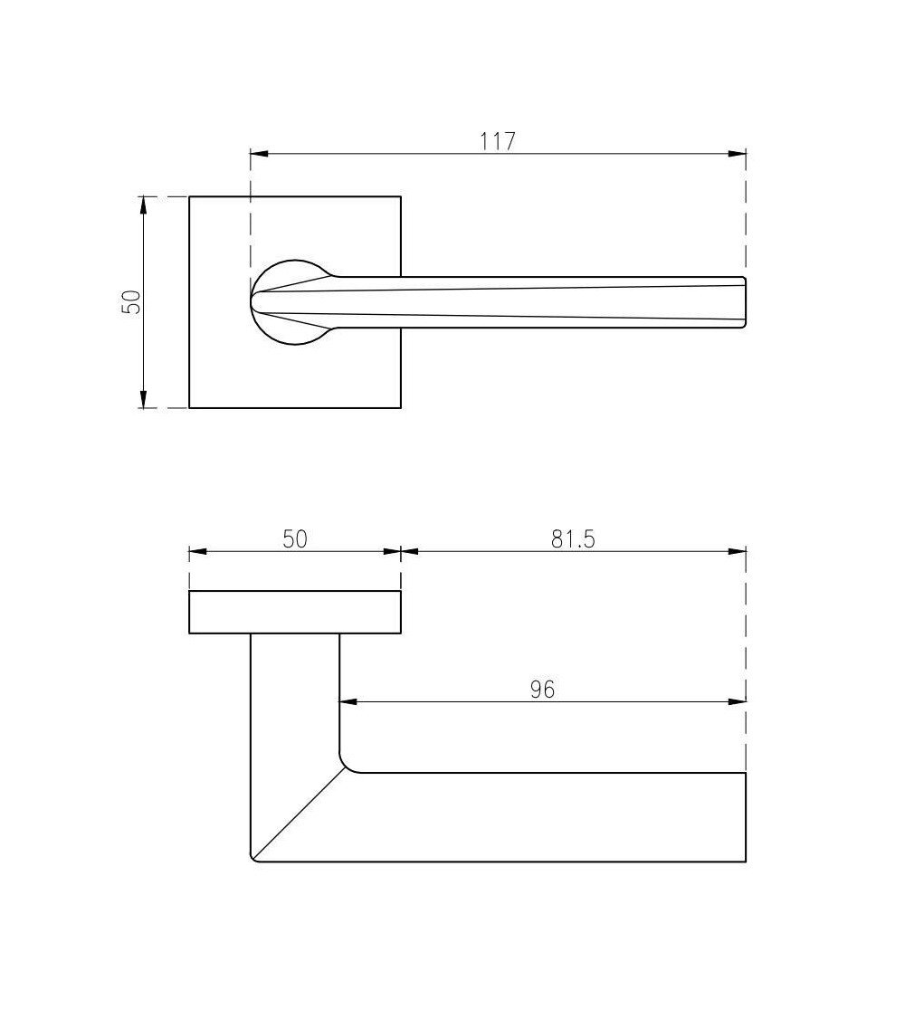 PRIMULA zamak door handle designer handle colour 1