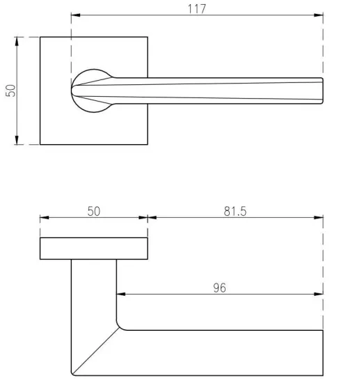 PRIMULA zamak door handle designer handle colour 1