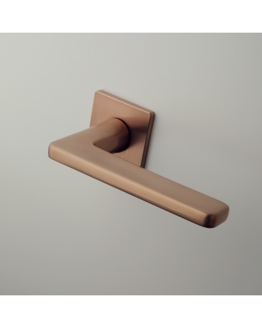 SETIA zamak door handle design ironmongery colour 3 mounted on a door