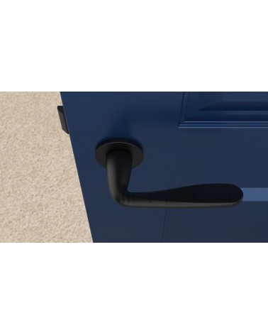 HIACYNTA zamak door handle design handle top view mounted on a door