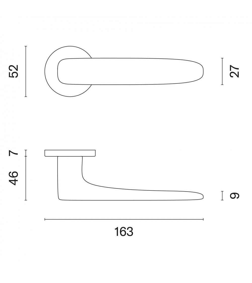 ROSA zamak door handle design handle colour 1