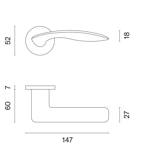 ROBINE round plate door handle design hardware